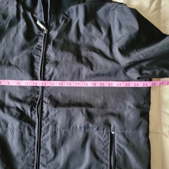 ID wear men's size: extra large zip-up black windbreaker jacket 100% polyester - Picture 9 of 16